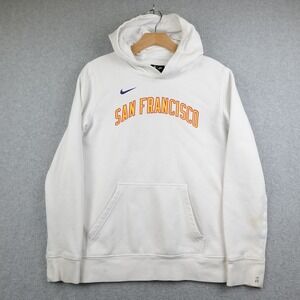 Nike NBA San Francisco Basketball Hoodie Sweatshirt Kids L White
